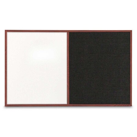 United Visual Products Enclosed Corkboard, 1 Door, 18"x24", 4" Fra UV3400-SATIN-MEDGRY